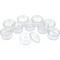10 Round Plastic Organizer Container Storage Jars for Beads & Gems 1 1/4"